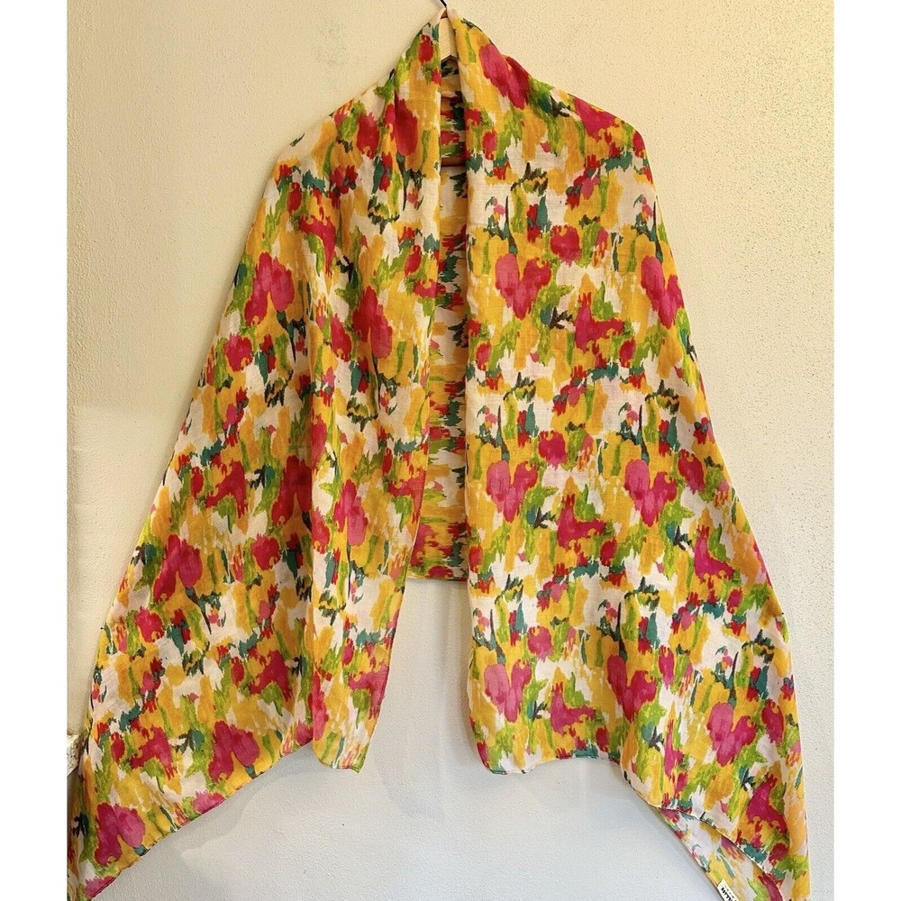 Printed Village Women Pink Scarf One Size
